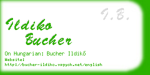 ildiko bucher business card